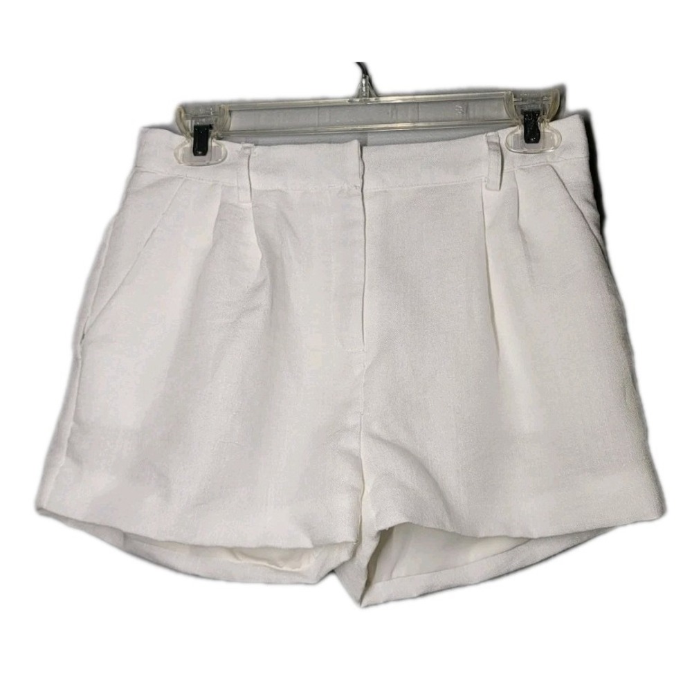 Sugarlips‎ Elvy Chelsea Pleated Lined  Shorts White Small